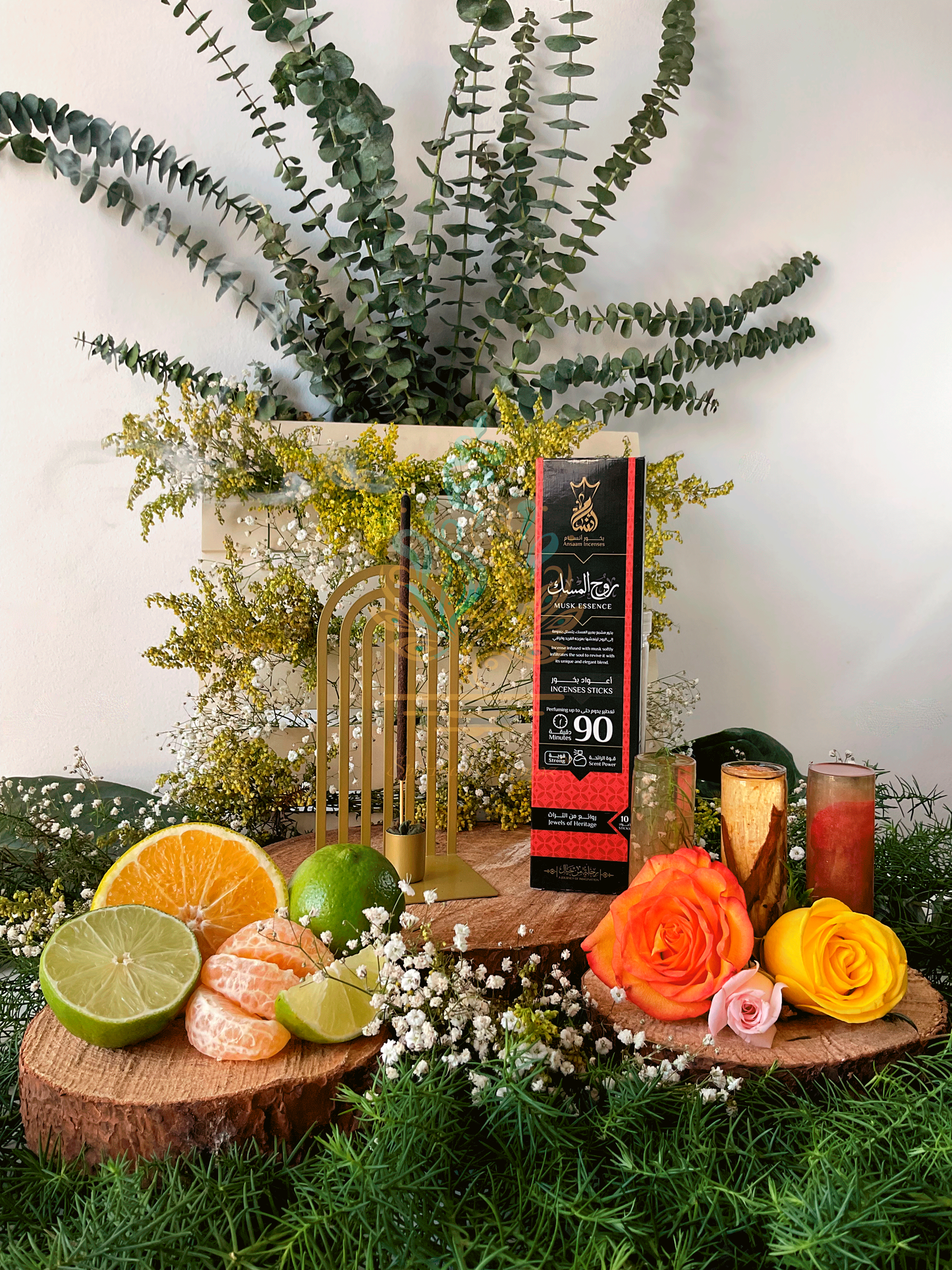 Ansaam Incense - Musk Essence - 10 Sticks - 90 Minutes Each